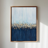 Gold and Blue Textured painting | Oil And Acrylic Painting in Paintings by Serge Bereziak. Item composed of canvas compatible with contemporary and eclectic & maximalism style