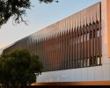Peeling back the Layers (aluminium sun shades/ fins) | Public Art by Forlano Design | Bob Hawke College in Subiaco