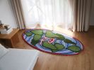 Dog Days Ripples - Tufted Wool Wall Hangings | Small Rug in Rugs by Tuft Love Studio. Item made of cotton with fiber