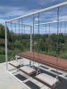 White 8-Seater Rectangle with Teak Wood | Picnic Table in Tables by SwingTables. Item made of wood with steel