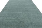 Rug & Kilim’s Modern Rug in Blue and Cream, with Stripes | Area Rug in Rugs by Rug and Kilim