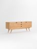 Sideboard, credenza, dresser, commode - made of oak wood | Storage by Mo Woodwork | Stalowa Wola in Stalowa Wola. Item made of oak wood compatible with minimalism and mid century modern style