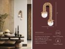 DUO Jute Fiber Designer Lamp | Sconces by Light and Fiber. Item made of cotton & steel compatible with mid century modern and contemporary style