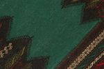 Vintage Afghan Kilim with Teal Open Field, from Rug & Kilim | Area Rug in Rugs by Rug and Kilim