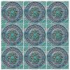 6 Turquoise tiles outdoor wall art | Tiles by GVEGA. Item composed of ceramic compatible with boho style