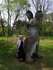 "Bunny on the Loose" | Public Sculptures by J.A. Mayer "Sculptor" | Coulter Playground in Greensburg. Item made of stone