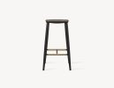 Palmerston Counter Stool (Brass Footrests) | Chairs by Coolican & Company. Item made of wood