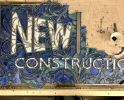 New Blue Construction Signage | Signage by Soda Ash & Sand | New Blue Construction in Chattanooga. Item composed of glass