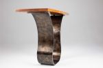 Tina Console Table Antiqued | Live Edge Slab & Steel Table | Tables by Recovery Furniture by Carlo Stenta. Item made of wood & steel compatible with contemporary and industrial style