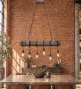 Wood Beam Chandelier:Light Fixture, 6-Light | Chandeliers by Lakehouse Lighting. Item composed of wood & metal compatible with country & farmhouse and industrial style
