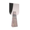 "Ophelia" Contemporary table mirror in Pink Portugal marble | Decorative Objects by Carcino Design. Item composed of marble & glass compatible with minimalism and contemporary style