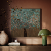 Tree of Life – Copper Patina Textured Wall Art | Oil And Acrylic Painting in Paintings by Berezart. Item made of canvas works with contemporary & country & farmhouse style