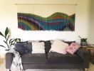 WANDERER Large Bohemian Flowing Multi color Wall Tapestry | Macrame Wall Hanging in Wall Hangings by Wallflowers Hanging Art. Item composed of oak wood & wool compatible with boho and country & farmhouse style