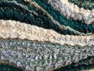 Woven Wall tapestry "“Emerald Flow” | Wall Hangings by Tissage Sauvage. Item made of wood with cotton works with boho & country & farmhouse style
