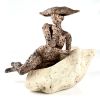 Lounging Venus | Sculptures by Catharina Goldnau Ceramics. Item composed of steel & stone