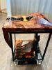 Sculptural Redwood Burl Side Table with Acrylic Feet | Tables by DapperwoodSF. Item made of wood works with mid century modern & contemporary style