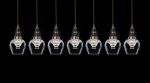 Blown glass/crystal inserts #42 | Pendants by Vitro Lighting Designs. Item composed of bronze and glass