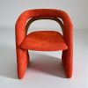 Losso Sculptural Upholstered Accent Chair | Dining Chair in Chairs by Kleinhaus Furniture. Item composed of wood and fabric in contemporary or eclectic & maximalism style