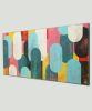 Traffic Pink Landscape | Oil And Acrylic Painting in Paintings by Ronald Hunter | Roxier Art Gallery in Rotterdam. Item made of canvas with synthetic