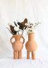 Three Legged Terracotta Vase | Vases & Vessels by Aman Khanna (Claymen)ˇ. Item composed of ceramic