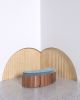 WALNUT WITH VELVET SEAT LOUNGE BENCH NAMI | Benches & Ottomans by HACHI COLLECTIONS. Item composed of walnut
