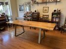 Live Edge Oak Dining Table on Steel Base | Tables by Basemeant WRX