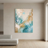 Crystal Sprites — Abstract Mineral Canvas Artwork | Prints in Paintings by Alpenglow Workshop. Item made of canvas works with boho & minimalism style