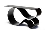 Whorl Console in Matte Black Powder Coated Aluminum | Coffee Table in Tables by Neal Aronowitz. Item composed of aluminum in minimalism or mid century modern style