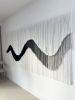 "Moments" Large-Scale Fiber Art Wall Installation | Tapestry in Wall Hangings by Olivia Fiber Art. Item composed of wood & wool compatible with boho and minimalism style