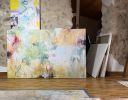 Make your life a paradise No.3 | Paintings by Bea Schubert. Item composed of canvas in contemporary or mediterranean style