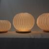 Sphere - modern origami table lamp, paper, wood | Lamps by Studio Pleat. Item made of wood with paper works with minimalism & mid century modern style