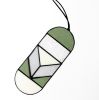 Oval Stained Glass Suncatcher | Glasswork in Wall Treatments by Studio Adeline. Item made of metal with glass works with boho & minimalism style