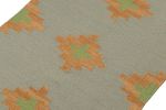 Rug & Kilim’s Tribal style Kilim in Grey with Gold & Green | Area Rug in Rugs by Rug and Kilim. Item made of wool