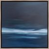 Ocean II - Framed Original Painting on Canvas, 24"x24" | Oil And Acrylic Painting in Paintings by 330art. Item composed of canvas and synthetic in contemporary or country & farmhouse style