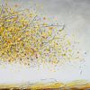 Yellow Bloom | Oil And Acrylic Painting in Paintings by DaggArt. Item made of canvas with synthetic