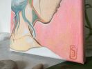 Miniature popart stylized original painting "The mermaid's silence" | Oil And Acrylic Painting in Paintings by Monique van Steen. Item made of canvas & synthetic