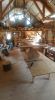 15ft.  oak barnwood dining table. 3- 18" pedestals | Tables by Paul's Green Barn. Item made of oak wood
