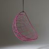 Modern PINK Nest Egg Hanging Swing Chair | Easy Chair in Chairs by Studio Stirling. Item made of steel works with boho & minimalism style