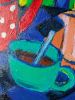 Red Polka Dot Teapot: Vibrant Fauvist Still Life | Oil And Acrylic Painting in Paintings by Berezart. Item made of canvas works with contemporary & mediterranean style