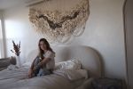 One of a Kind Fiber Art Wall Hanging  "Opened are Anchored" | Tapestry in Wall Hangings by Rebecca Whitaker Art. Item composed of wood & cotton compatible with boho and minimalism style