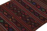 Vintage Baluch Tribal Kilim in Brown with Geometric Patterns | Area Rug in Rugs by Rug and Kilim