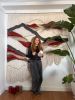 Extra Large Weaving Tapestry "Sunset Peaks" | Macrame Wall Hanging in Wall Hangings by Tissage Sauvage. Item made of cotton works with boho & contemporary style