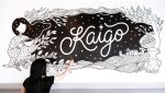 Kaigo | Murals by Loe Lee | Kaigo Coffee Room in Brooklyn. Item made of synthetic