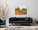 Sunset Meadow - Impressionist Low Country Coastal Landscape | Oil And Acrylic Painting in Paintings by Filomena Booth Fine Art. Item made of canvas works with country & farmhouse & coastal style