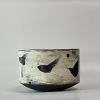 Black Clay Hand Built Hand Painted Bowl | Dinnerware by cursive m ceramics. Item made of ceramic