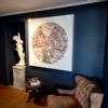Summer Feather | Mixed Media in Paintings by Vero Gonzalez Ugarte. Item made of canvas with paper works with contemporary style