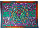 Sacred Amazonian Textile art: Shipibo konibo 'Palo Maestro' | Tapestry in Wall Hangings by Sacred Andes Atelier. Item composed of cotton and fiber in boho or modern style