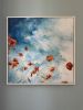 Red Poppies | Oil And Acrylic Painting in Paintings by Sally K. Smith. Item made of linen with synthetic works with minimalism & contemporary style