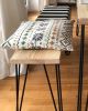 Reclaimed Wood Bench With Black Hairpins | Benches & Ottomans by Riz and Mica •Make• | Private Residence - Plaistow, London in London. Item made of wood & steel