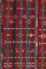 Vintage Shahsavan Persian Kilim in red and Blue Stripes | Area Rug in Rugs by Rug and Kilim